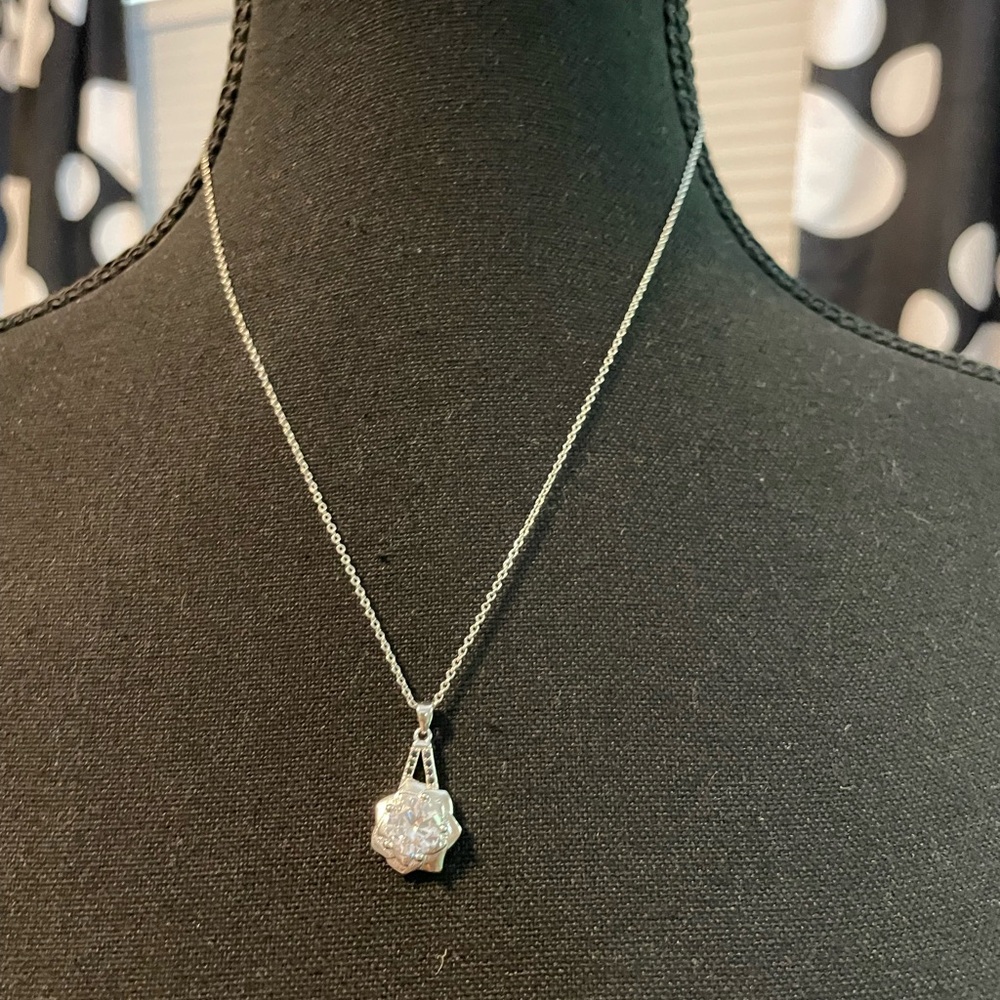 Dazzling Silver Star Pendant Necklace